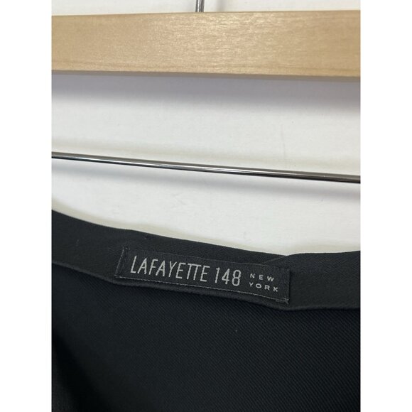 Lafayette 148 New York Black Satin Maxi Skirt Size 8 - Picture 3 of 7